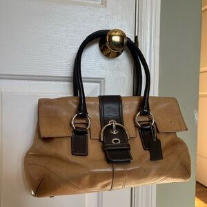 Y2K Coach Soho Hampton Satchel Buckle Two tone bag